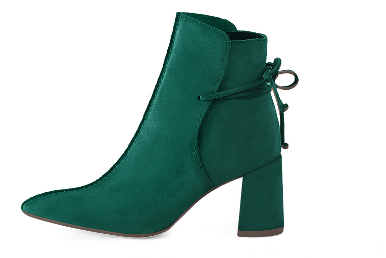 Boots habill es femme vert meraude Bottines lacets l arri re